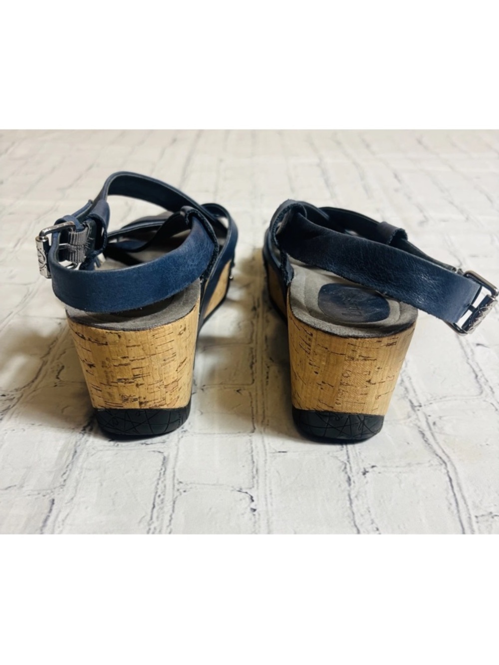 Bussola Formentera Fay Women's US 9 Olimpia Navy Platform Wedge Sandals EU 40 - Picture 5 of 11